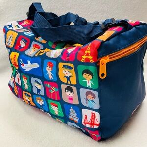 EMIRATES Airline Travel Mini Nylon Duffle Bag with Adjustable Strap LIKE NEW